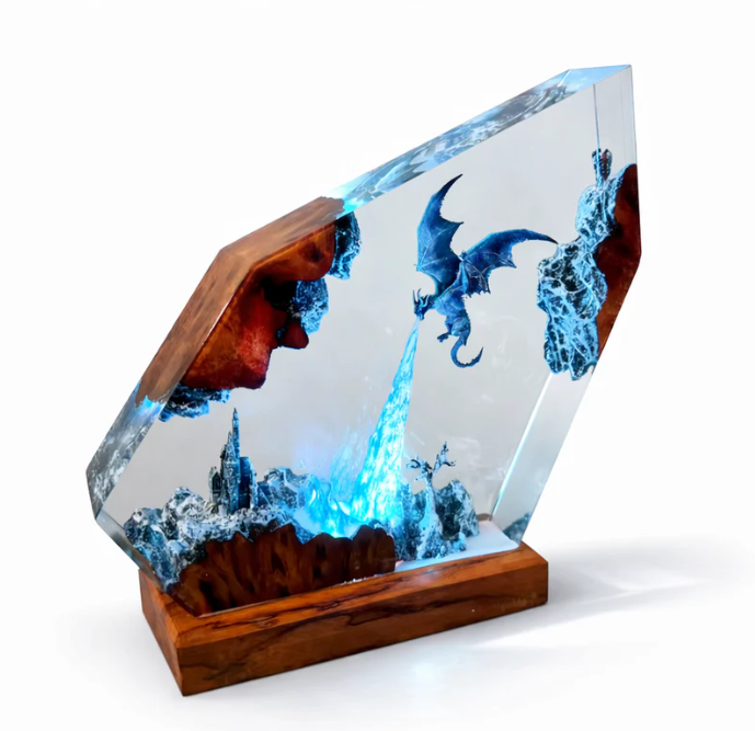 Drachen Harz Lampe
