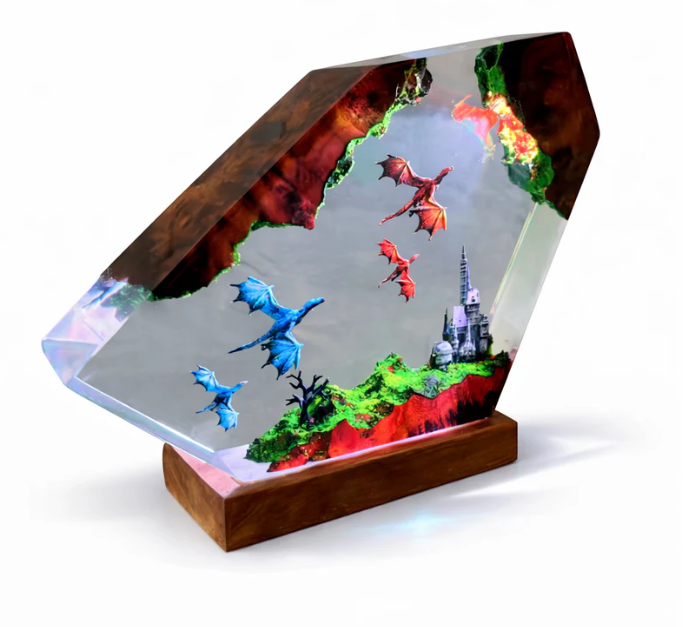 Drachen Harz Lampe