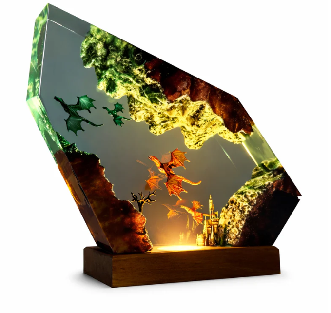 Drachen Harz Lampe
